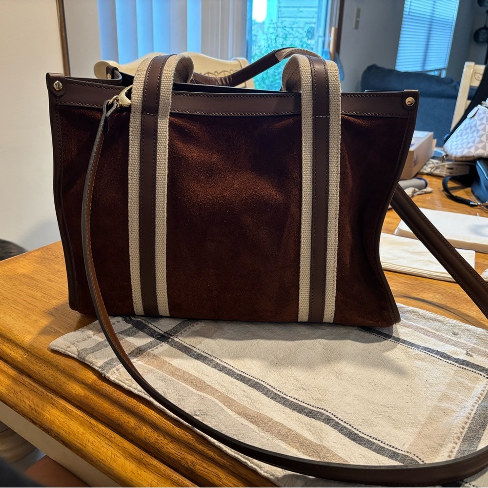 Brown Genuine Leather Tote Bag